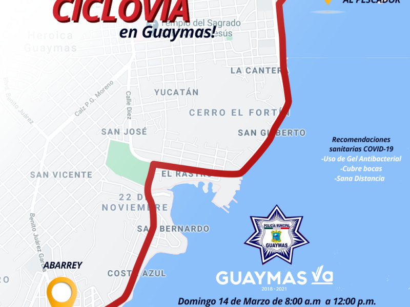 Invitan a la primera ruta de ciclovía en Guaymas