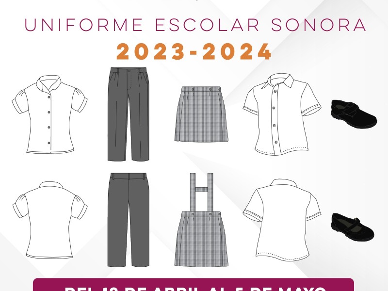 Invitan a realizar registro de tallas de uniformes escolares