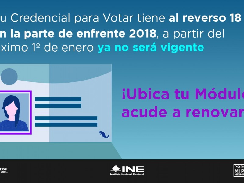 Invitan a renovar credencial de elector