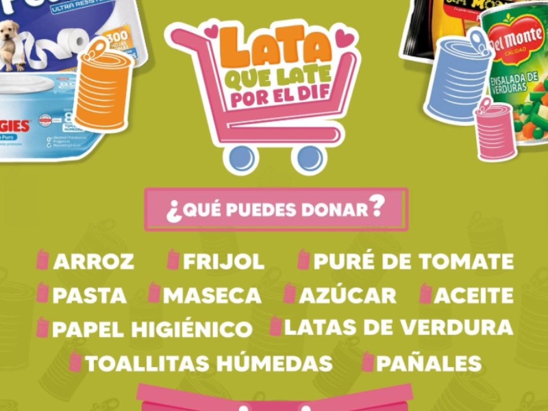 Invitan a sumarse a la campaña “Lata que Late por el DIF