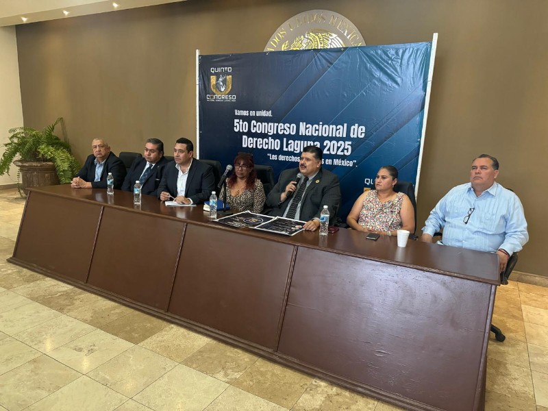 Invitan al 5to. Congreso Nacional de Derecho Laguna 2025