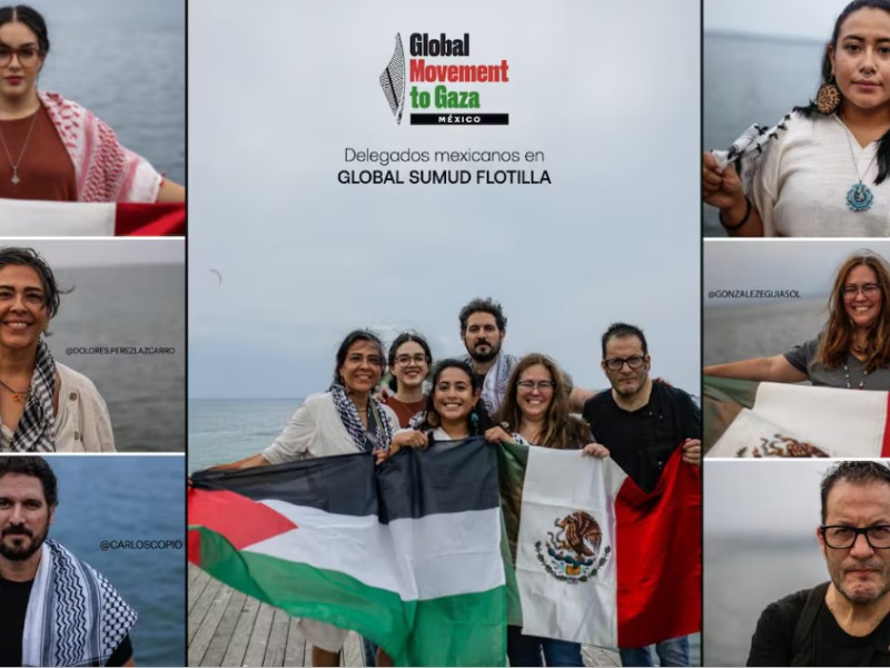 Israel bloquea Flotilla Global Sumud, activistas mexicanos en riesgo