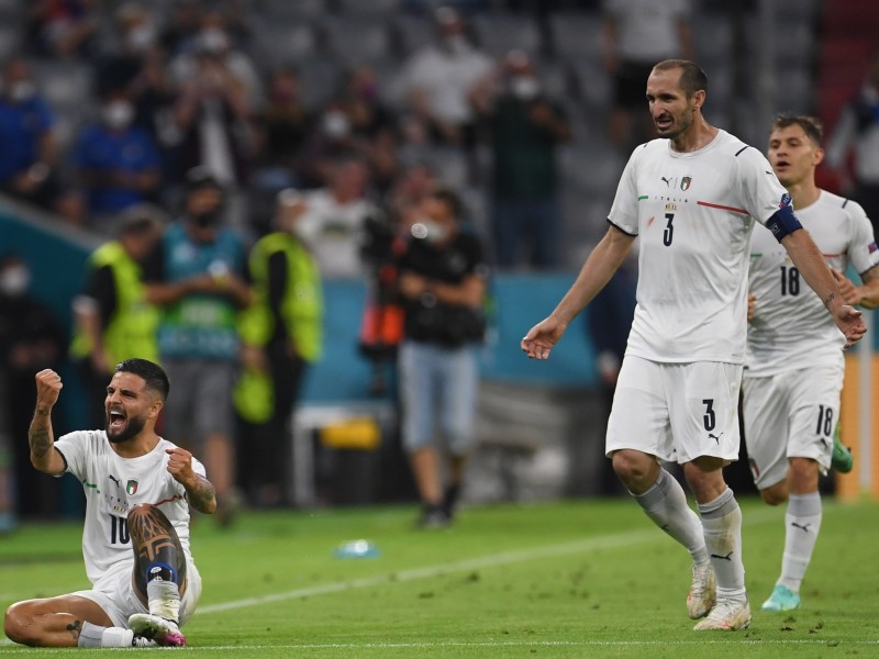 Italia semifinalista. Se enfrentará a España en Wembley