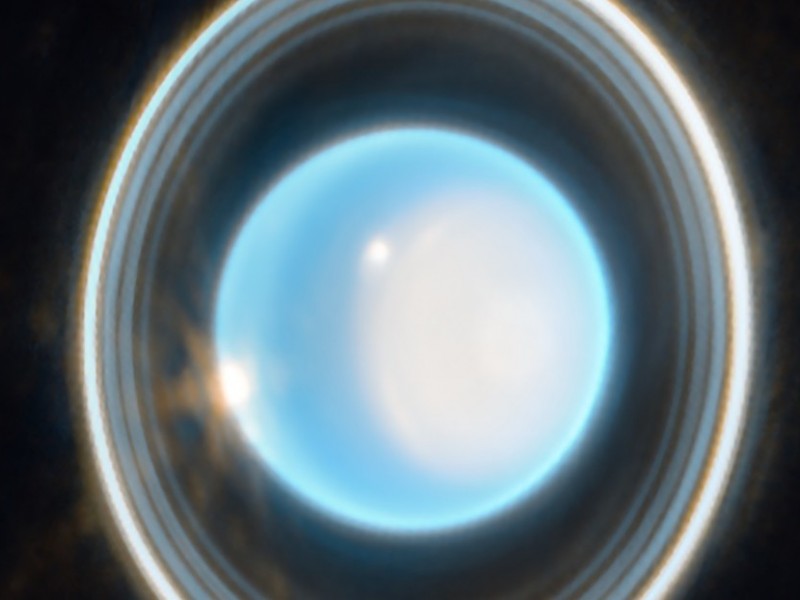James Webb espectacular imagen de los anillos de Urano