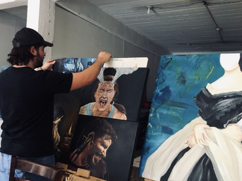 Jorge Robles,pintor Sinaloense reconocido por sus grandes obras artísticas.