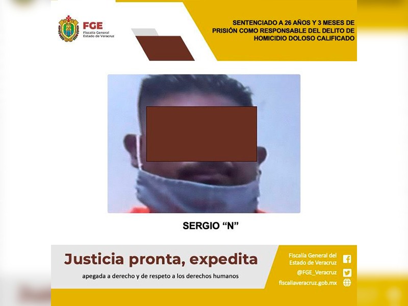 Juez dicta 26 años de prisión por homicidio en Veracruz