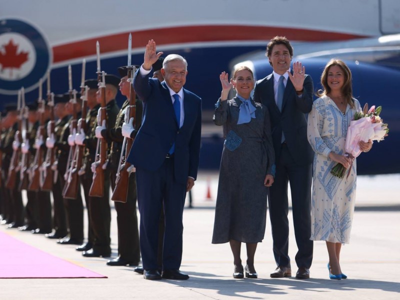 Justin Trudeau, primer ministro de Canadá, llega al AIFA