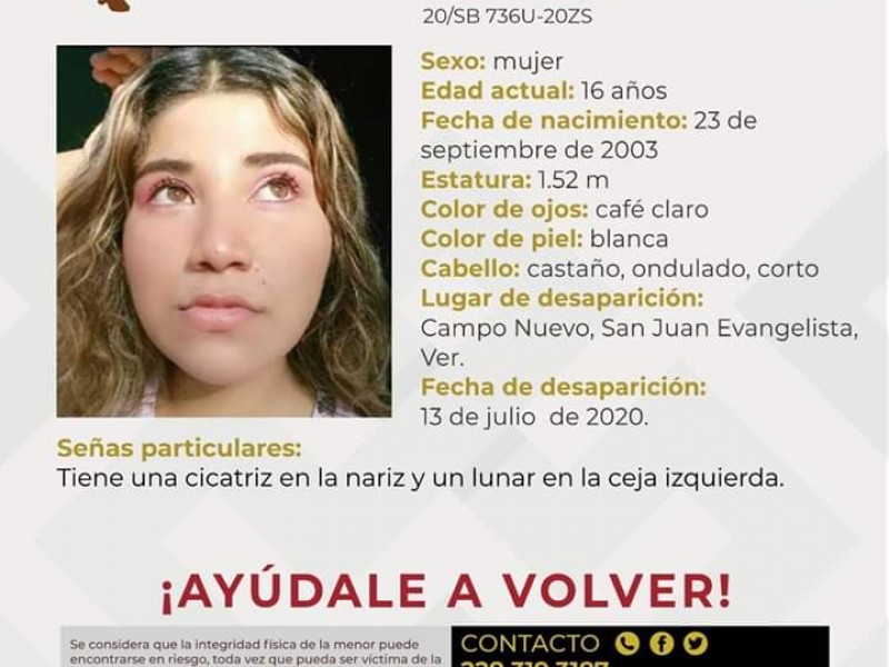 Karla Jazmín se extravió en San Juan Evangelista