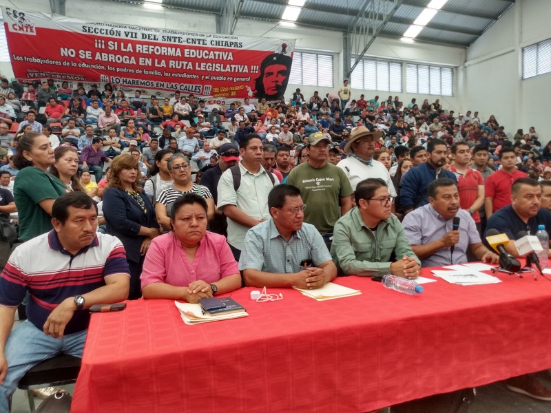 La CNTE en Chiapas amaga con paro nacional