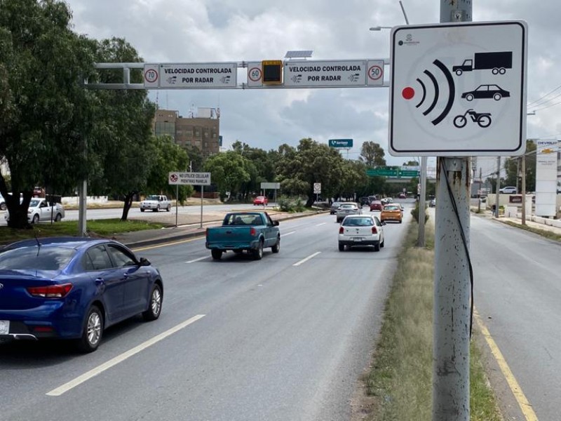 La colocación del radar de velocidad a reducido accidentes viales