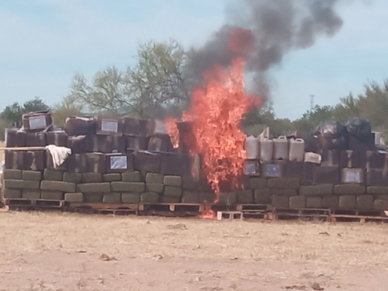 La FGR quema drogas en Hermosillo