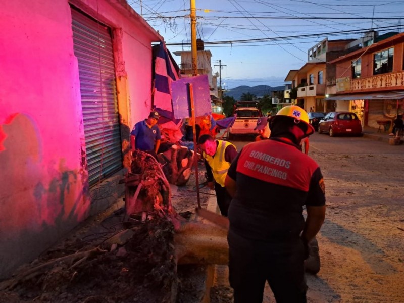 La lluvia de anoche dejó afectaciones menores en Guerrero