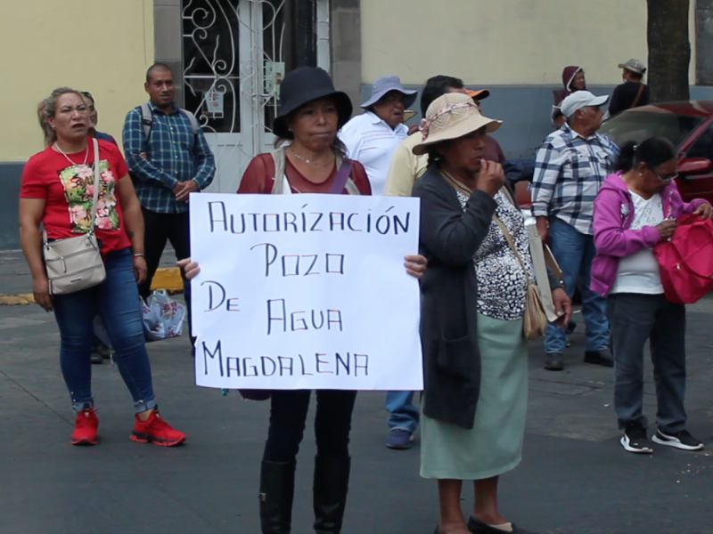 La Magdalena Chichicaspa, Huixquilucan, se manifiestan por falta de agua