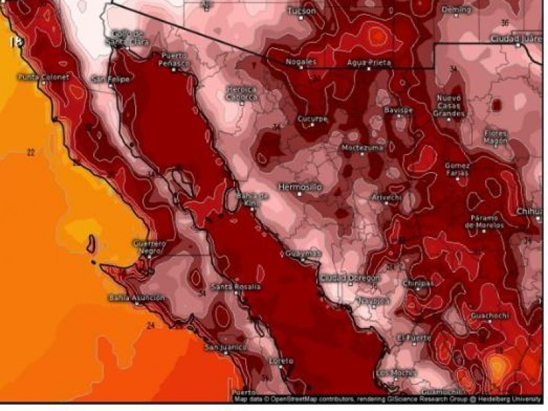 La máxima de hoy es de 38º C