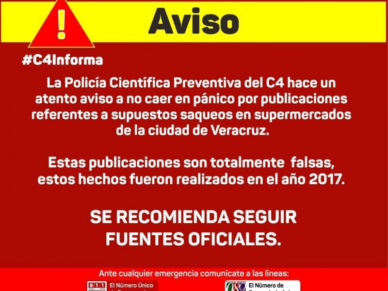 La policía científica advierte de saqueos falsos en Veracruz