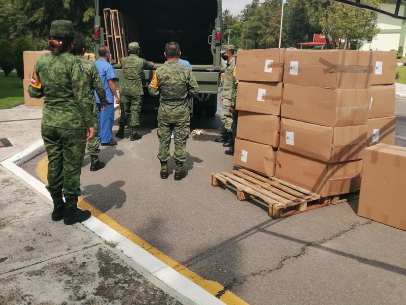 La Sexta Región Militar recibió insumos para pacientes con Covid_19.