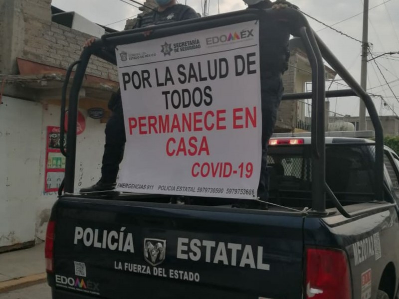 La SS del Edomex perifonean para quedarse en casa