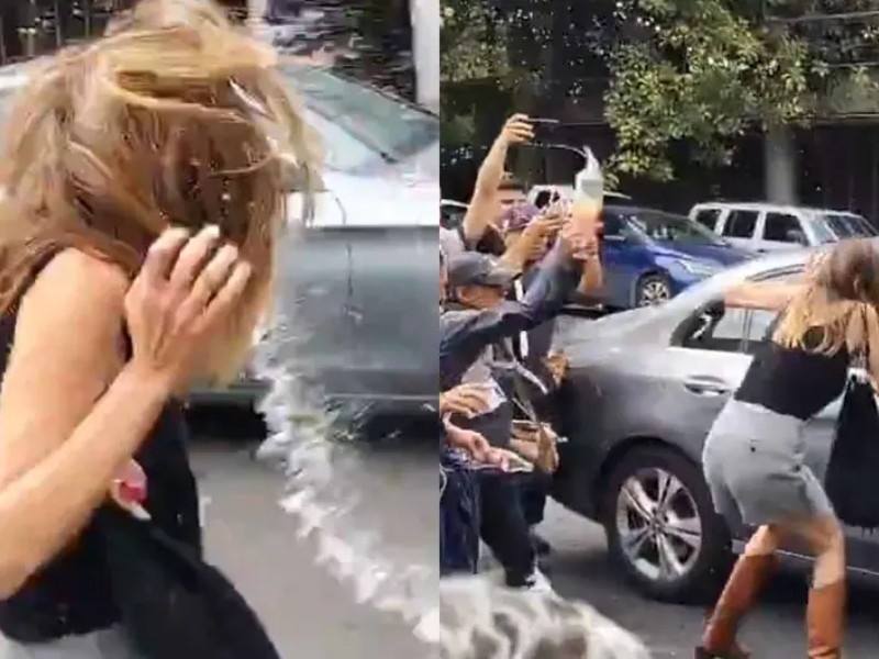 “Lady Racista” es agredida a la salida de su primera audiencia
