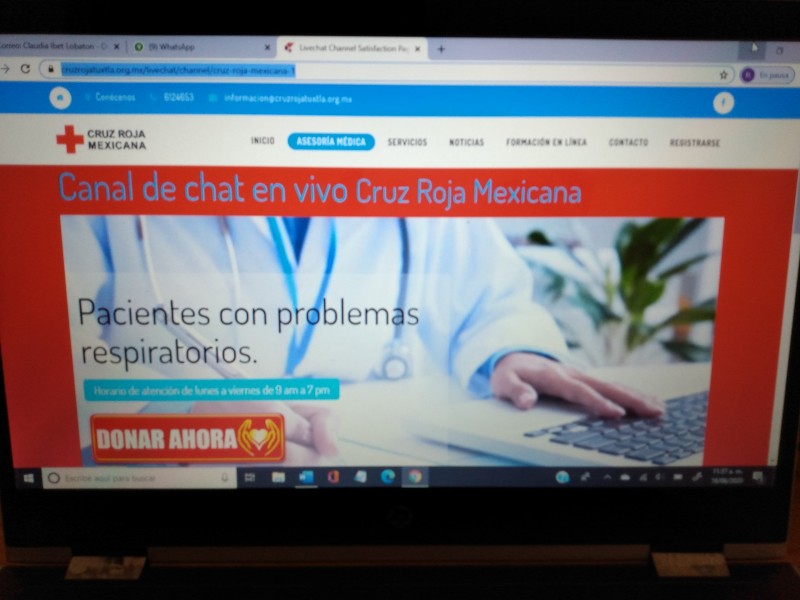 Lanza Cruz Roja plataforma para pacientes con problemas respiratorios