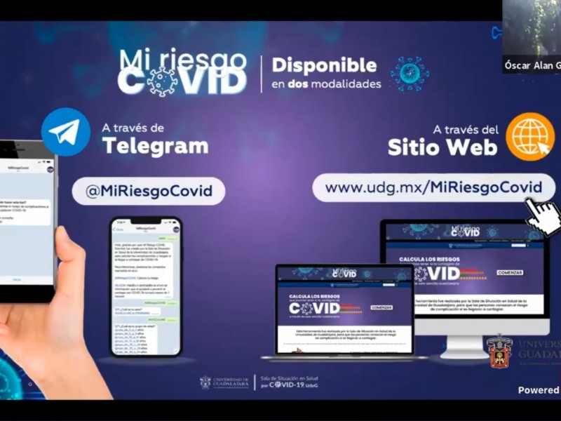 Lanza UdeG bot para calcular el riesgo Covid