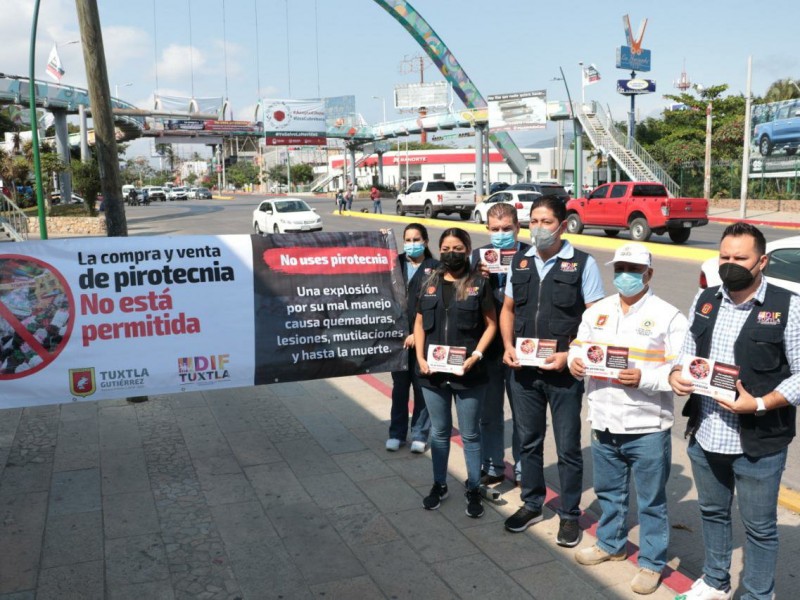 Lanzan campaña en TGZ evitar uso de pirotecnia