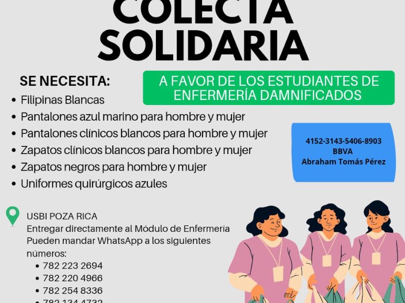 Lanzan colecta de uniformes para estudiantes de Enfermería UV