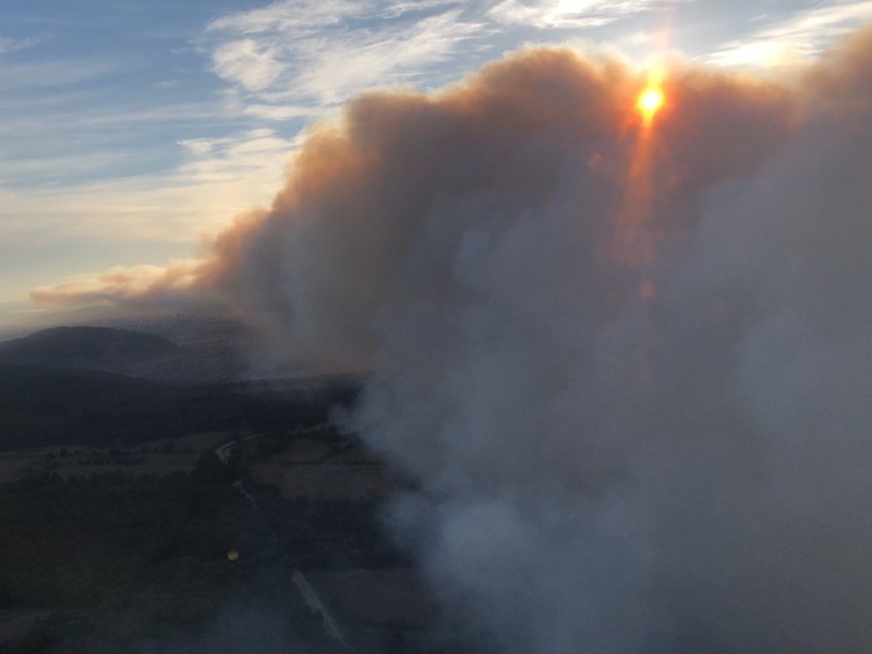 Las imágenes del incendio en La Primavera