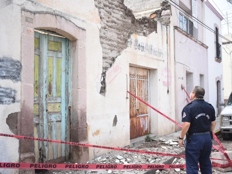 En Jerez las lluvias han ocasionado derrumbes en fincas viejas