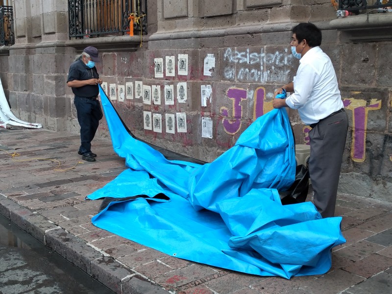 Levanta Poder de Base plantón del Centro de Morelia