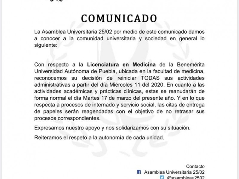 Levantan paro estudiantil en más de 10 facultades de BUAP