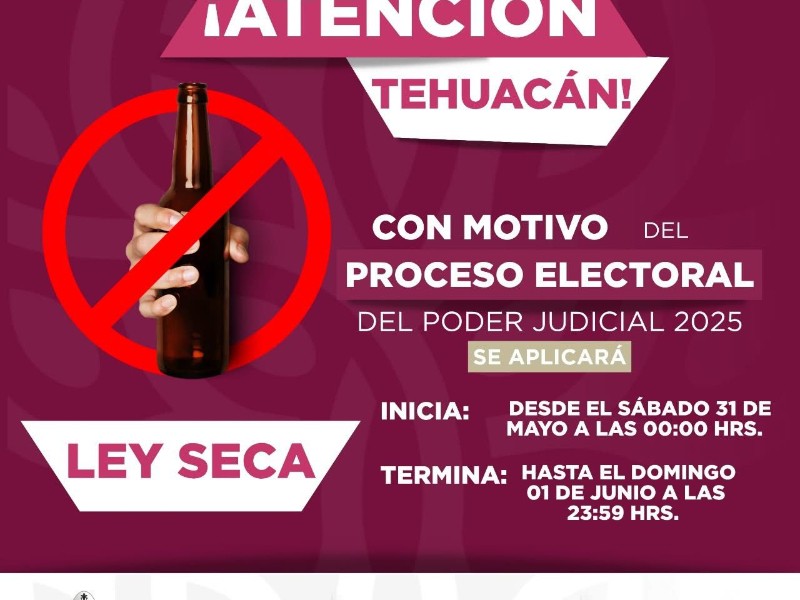 Ley Seca de 2 días una fuerte afectación a comercios