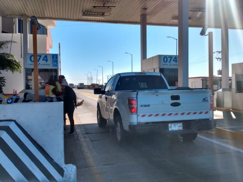 Liberada caseta de cobro 151 en Guaymas