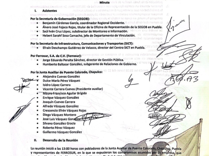 Liberan las vías tras acuerdos entre Ferrosur y Puente Colorado