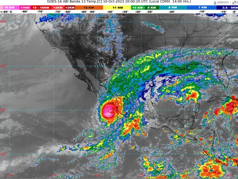 ‘Lidia’ llegará a Vallarta a las 6 de la tarde