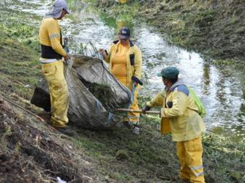 Limpian drenes como prevención ante lluvias