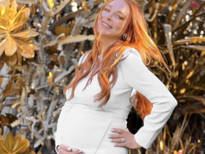 Lindsay Lohan anuncia su avanzado estado de embarazo