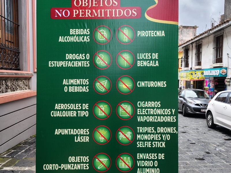 Lista de objetos prohibidos durante el Grito en Xalapa