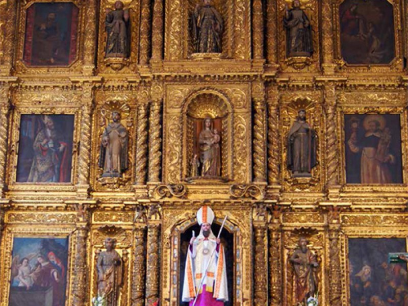 Lista restauración de retablo en iglesia de Caridad en SCLC