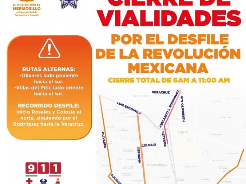 Listo operativo  vial para desfile