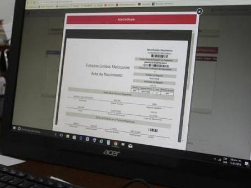 Llama Registro Civil a reconocer validez de actas en línea