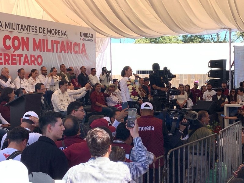Llama Sheinbaum a consolidar triunfo en Querétaro