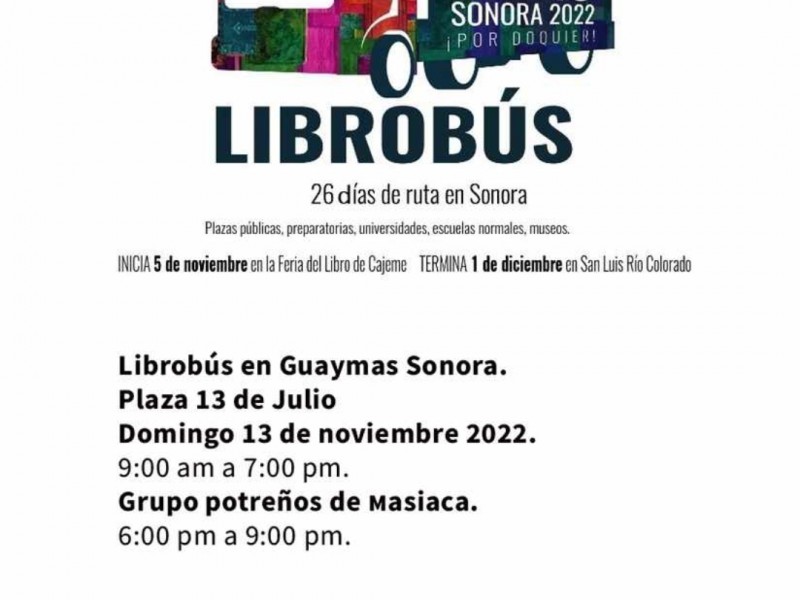 Llega el Librobus a Guaymas