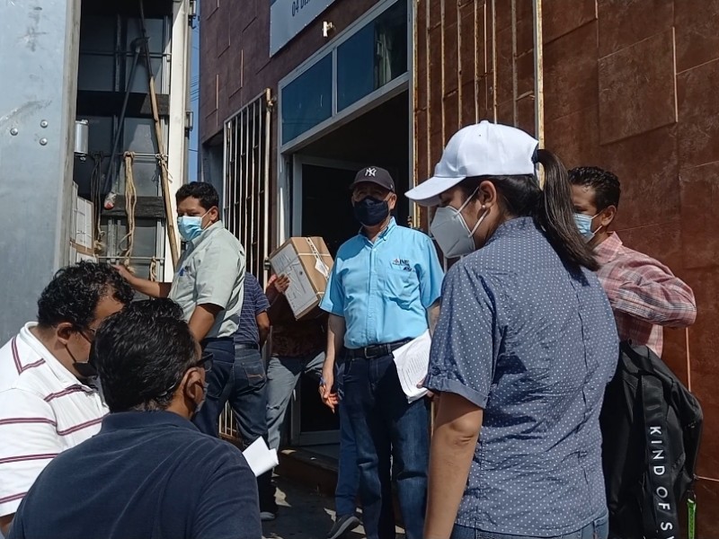Llega material electoral a Veracruz