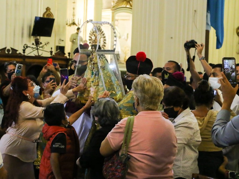 Llega Virgen de Zapopan a Catedral, previo a La Romería