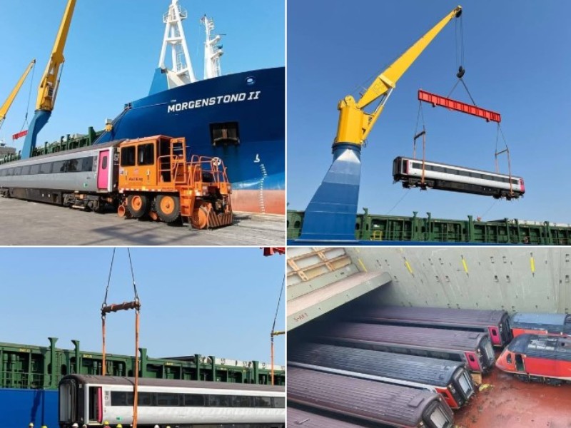Llegan locomotoras y vagones a Coatzacoalcos para Corredor Interoceánico, Istmo