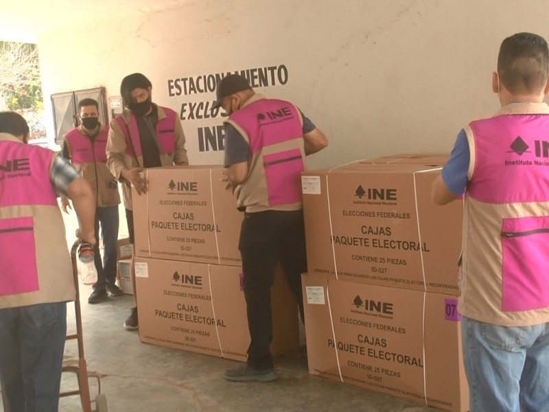 Llegan paquetes electorales al INE en Navojoa