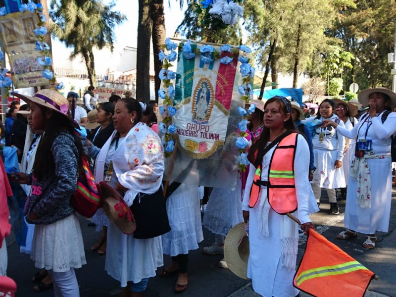 Llegan peregrinos a la Basílica de Guadalupe