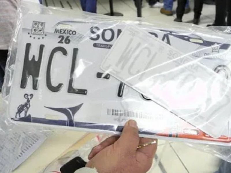 Llegarán placas para vehículos a la agencia fiscal de Cajeme