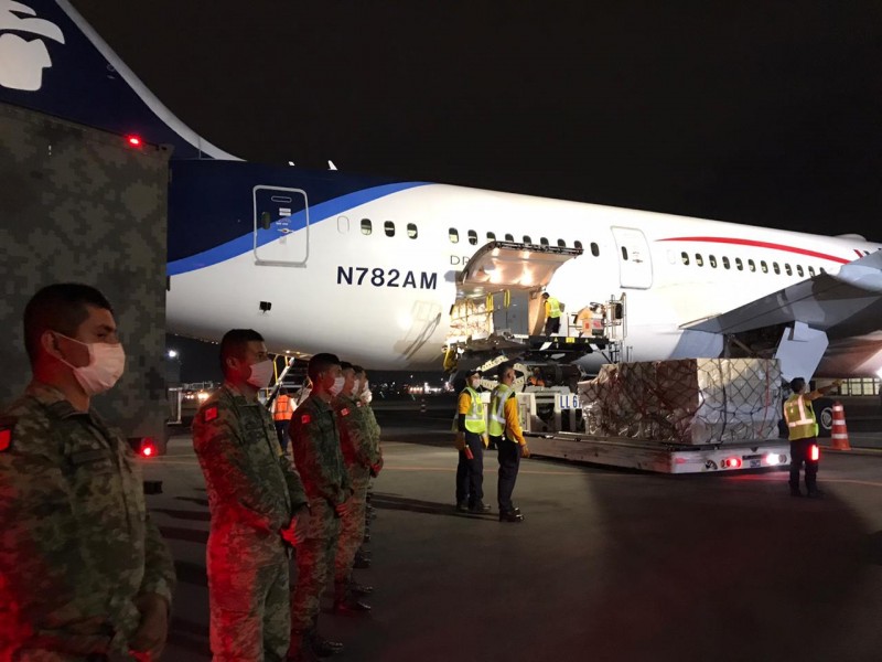 Llegaron a México insumos provenientes de China para el Covid-19