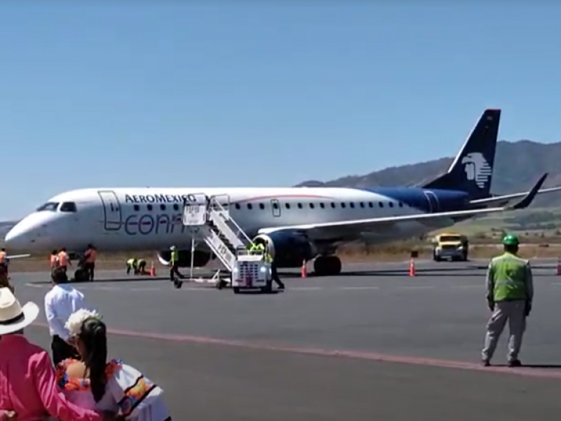 Llegó el primer vuelo de Aeromexico a Tepic